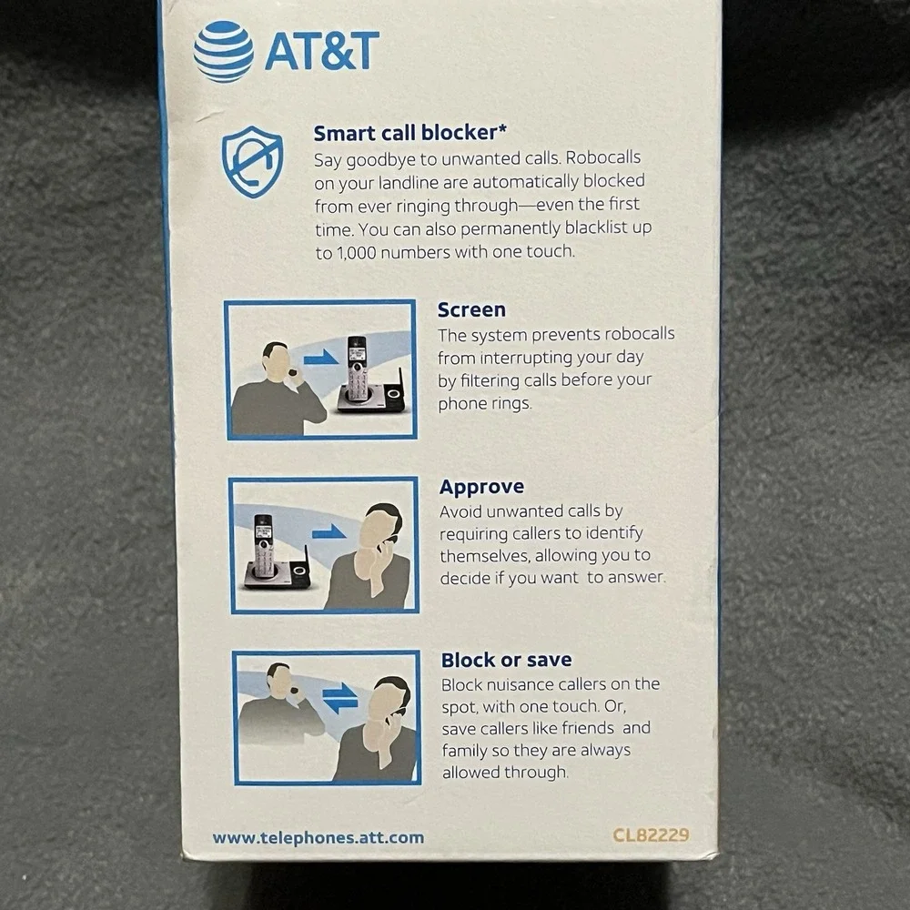 AT&T 2 Handset Answering‎ System Telephones CL82229 Smart Call Blocker ROSE GOLD
